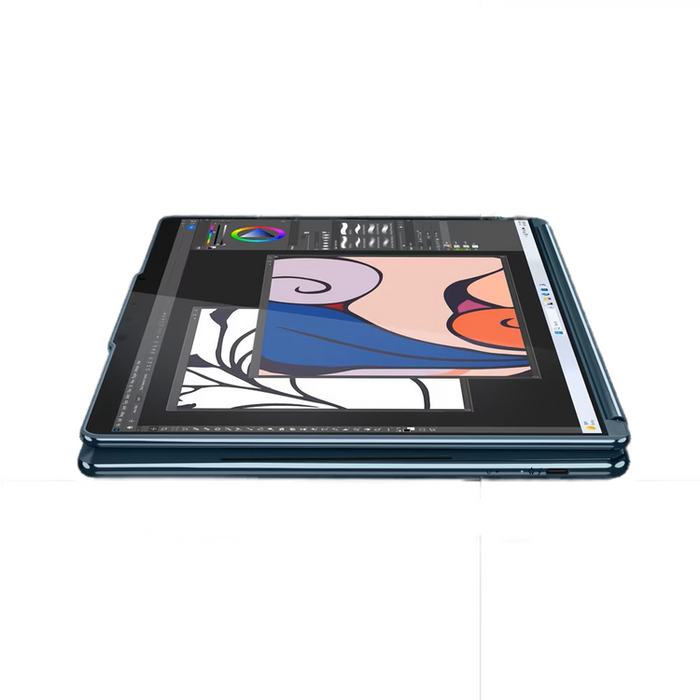 โน๊ตบุ๊ค Lenovo Yoga Book 9 13IMU9 83FF001TTA Ultra 7 สีน้ำเงิน (Tidal Teal)