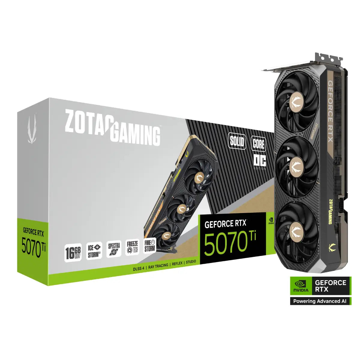 การ์ดจอ ZOTAC GAMING GeForce RTX 5070 Ti SOLID CORE OC 16GB GDDR7 - SpeedCom