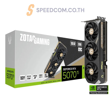การ์ดจอ ZOTAC GAMING GeForce RTX 5070 Ti SOLID CORE OC 16GB GDDR7