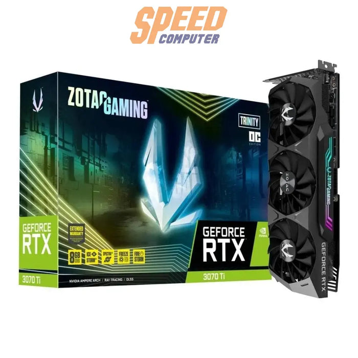 การ์ดจอ ZOTAC GeForce RTX 3070Ti Trinity OC 8GB GDDR6X - SpeedCom