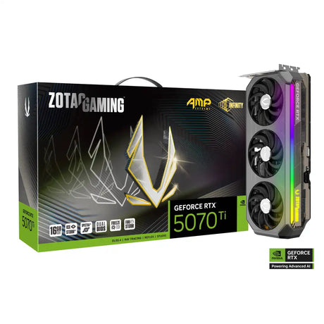 การ์ดจอ ZOTAC GeForce RTX 5070 Ti AMP Extreme INFINITY 16GB GDDR7SpeedCom