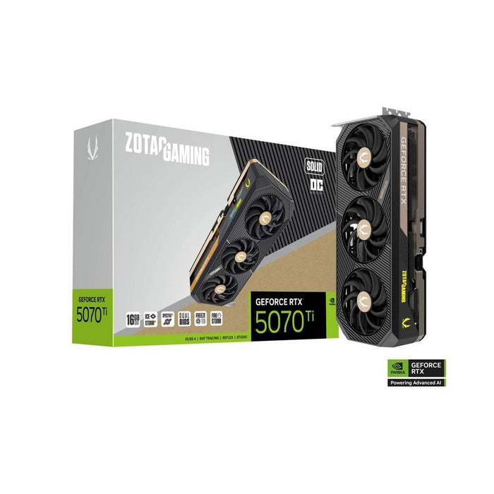 การ์ดจอ ZOTAC GeForce RTX 5070 Ti SOLID OC 16GB GDDR7