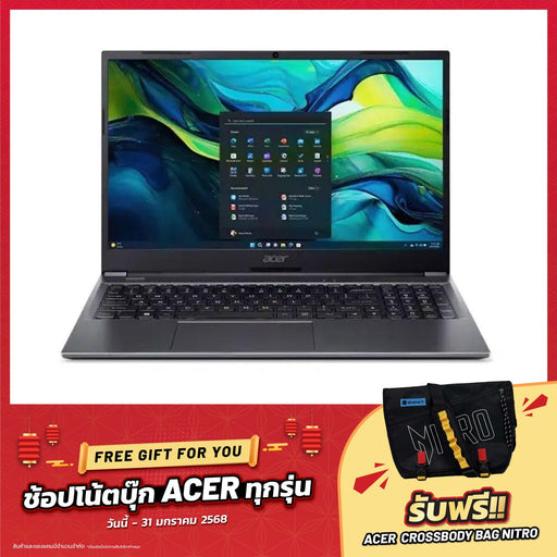 โน๊ตบุ๊ค Acer Aspire Lite AL15 - 51M - 5318 i5 Gen11 สีเทา(Iron Gray) - SpeedCom