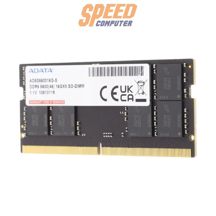 หน่วยความจำ แรม โน๊ตบุ๊ค ADATA 16GB DDR5 BUS 5600 AD5S560016G - S - SpeedCom