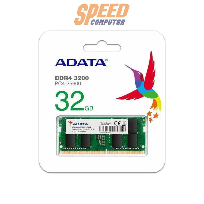 หน่วยความจำ แรม โน๊ตบุ๊ค ADATA 32GB DDR4 BUS 3200 AD4S320032G22 - SGN - SpeedCom