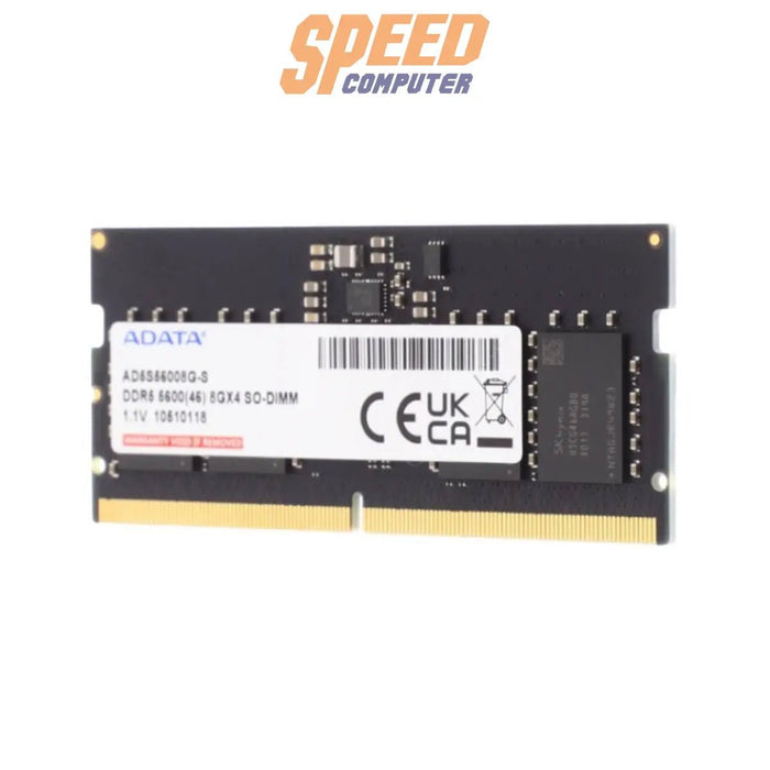 หน่วยความจำ แรม โน๊ตบุ๊ค ADATA 32GB DDR5 BUS 5600 AD5S560032G - S - SpeedCom