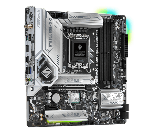 เมนบอร์ด ASROCK B760M STEEL LEGEND WIFI DDR5 LGA1700 Micro ATX - SpeedCom