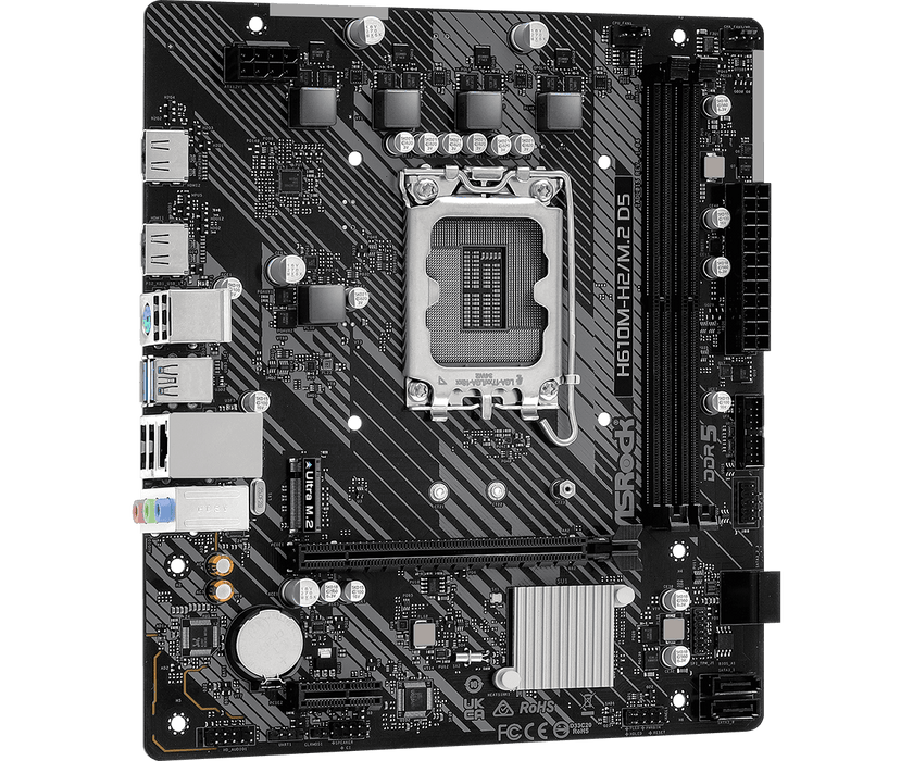 เมนบอร์ด ASROCK H610M-H2/M.2 DDR5 LGA1700 Micro ATX - SpeedCom