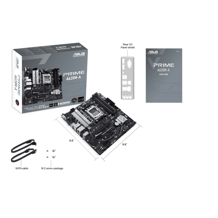 เมนบอร์ด Asus PRIME A620M-A DDR5 AM5 Micro ATX - SpeedCom