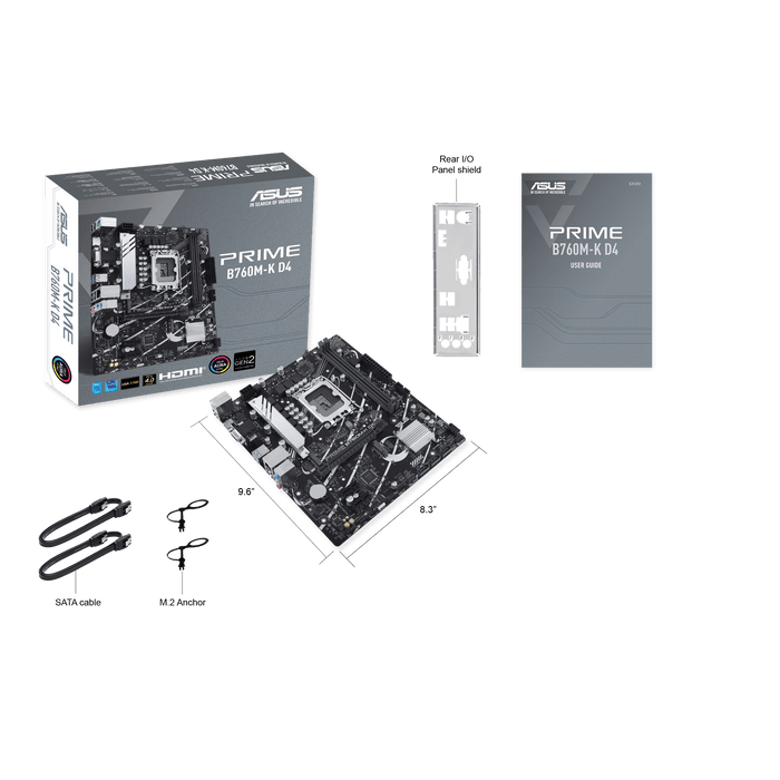 เมนบอร์ด Asus PRIME B760M-K DDR4 LGA1700 Micro ATX - SpeedCom