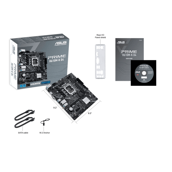 เมนบอร์ด Asus PRIME H610M-K DDR4 LGA1700 Micro ATX - SpeedCom