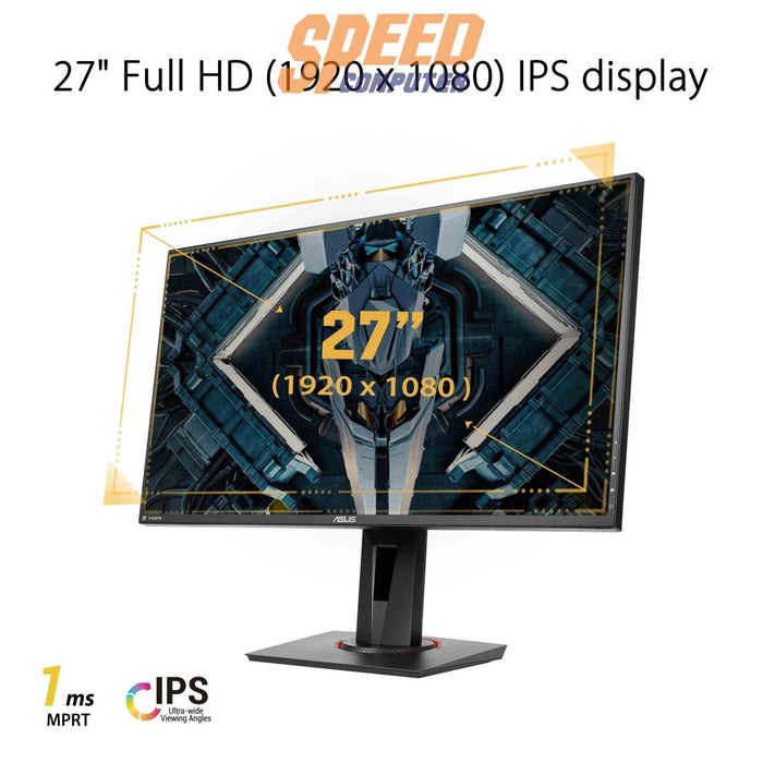 จอมอนิเตอร์ Asus VG279QR 27.0" IPS 165Hz สีดำ - SpeedCom