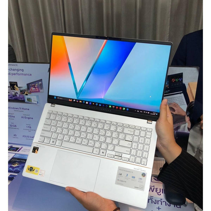 โน๊ตบุ๊ค Asus Vivobook S 15 OLED S5507QA-MA966WF Snapdragon สีเงิน (Pre-Order) (ตัวเทสเก็บไว้) - SpeedCom