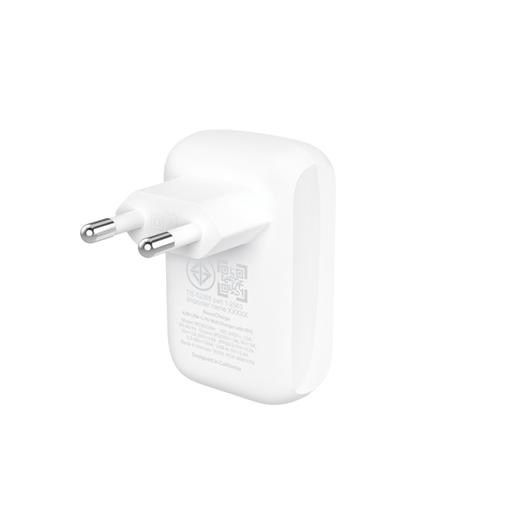 หัวชาร์จ Belkin Boost Charge Dual Wall Charger 42W Adapter (WCB009thWH) - SpeedCom