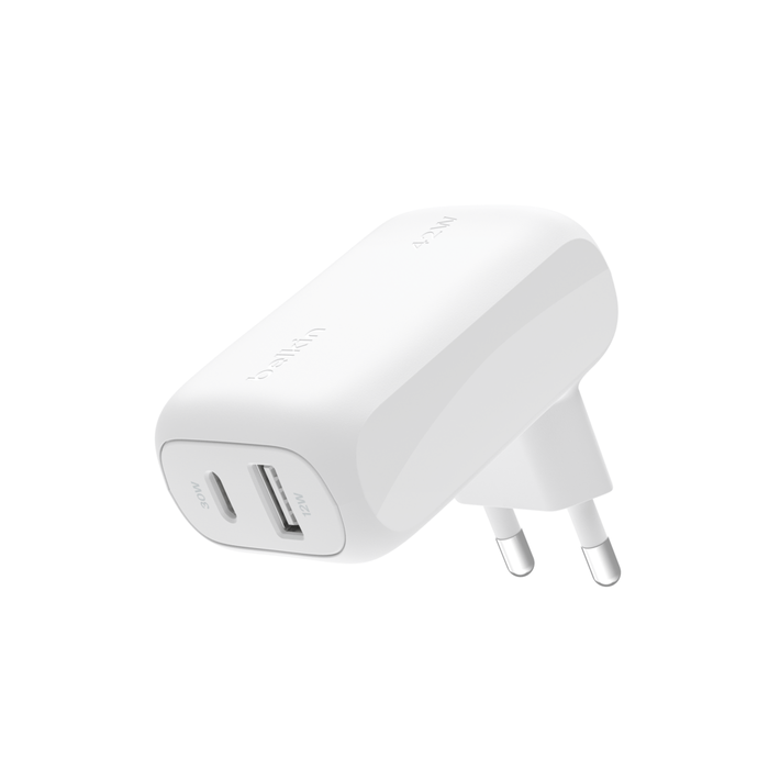 หัวชาร์จ Belkin Boost Charge Dual Wall Charger 42W Adapter (WCB009thWH) - SpeedCom