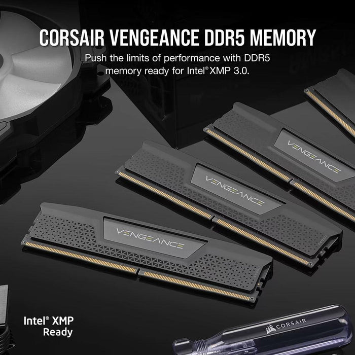 หน่วยความจำ แรม พีซี CORSAIR VENGEANCE 32GB (16GBX2) DDR5 5200MHz CMK32GX5M2B5200C40 สีดำSpeedCom