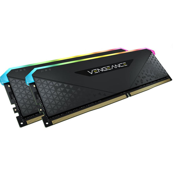 หน่วยความจำ แรม พีซี CORSAIR VENGEANCE RGB RS 16GB (8GBX2) DDR4 3600MHz CMG16GX4M2D3600C18 สีดำ - SpeedCom