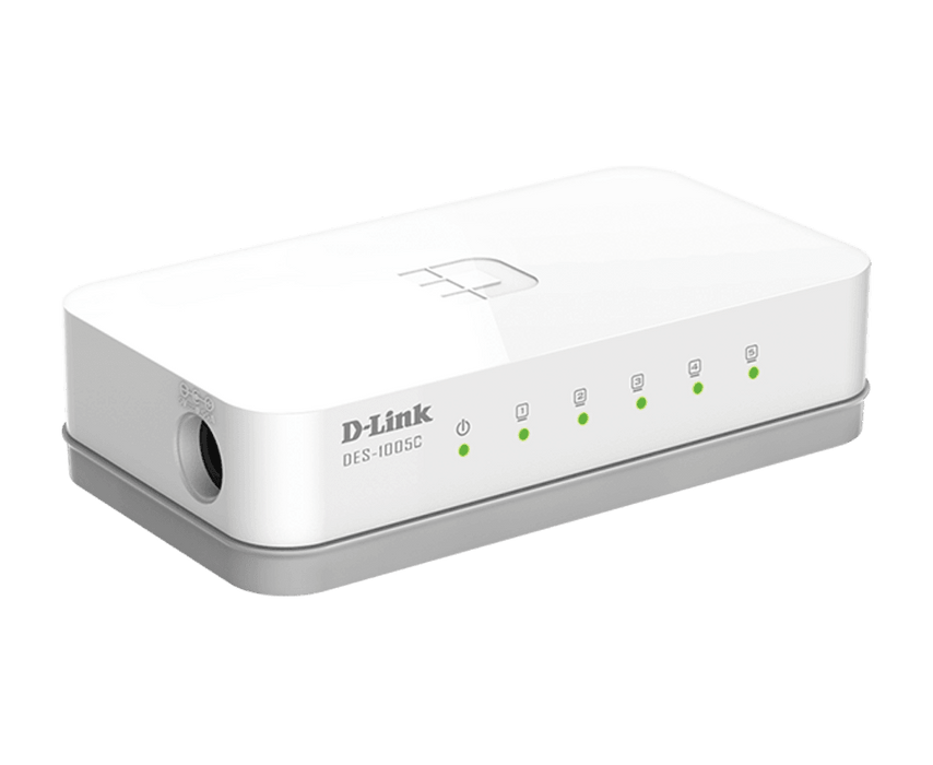 สวิตช์ฮับ D - Link DES 1005C สีขาว - SpeedCom