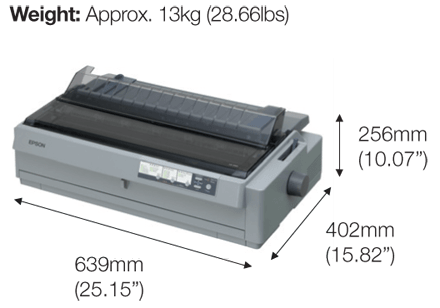 ปริ้นเตอร์ดอทเมตริกซ์ Epson LQ-2190 สีเทา - SpeedCom