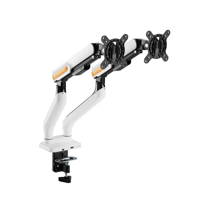 ขาจับจอ ERGONOZ TRAZER - D Dual Monitor Arm Twin Trazer สีขาว (Matte White) - SpeedCom