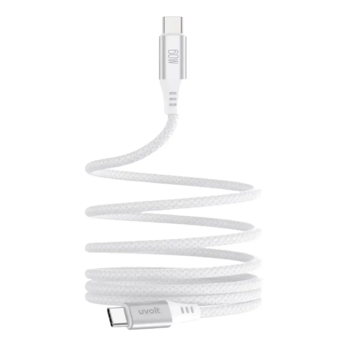 สายชาร์จ Uvolt UVCC-01-WHT USB-C to USB-C 60W 1.2M สีขาว - SpeedCom