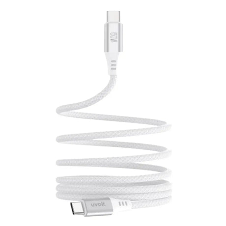 สายชาร์จ Uvolt UVCC-01-WHT USB-C to USB-C 60W 1.2M สีขาว - SpeedCom