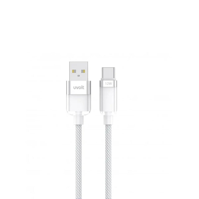 สายชาร์จ Uvolt UVAC-01-WHT USB A to C 18W 1.2M สีขาว - SpeedCom