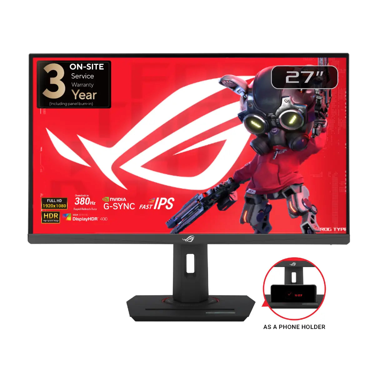 จอมอนิเตอร์ Asus ROG STRIX XG279CNS 27.0" Fast IPS 380Hz สีดำSpeedCom