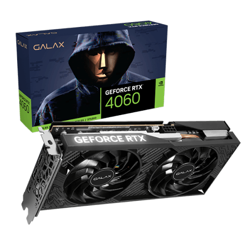 การ์ดจอ GALAX GeForce RTX 4060 1-CLICK OC 2X 12GB GDDR6 สีดำ - SpeedCom