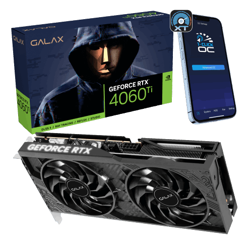 การ์ดจอ GALAX GeForce RTX 4060ti 1-CLICK OC 8GB GDDR6 - SpeedCom