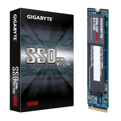 เอสเอสดี Gigabyte 512GB PCIe Gen 3x4/NVMe M.2 2280 GP-GSM2NE3512GNTD - SpeedCom