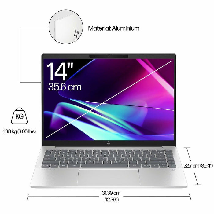 โน๊ตบุ๊ค HP Pavilion Plus 14 - ew0024TU (9Q4F7PA) i7 Gen 13 สีเงิน (Natural silver) - SpeedCom