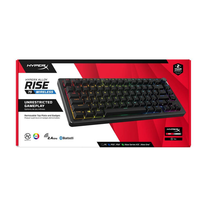 คีย์บอร์ด HyperX Alloy Rise75 (91Y91AA) Wireless Gaming สีดำ - SpeedCom