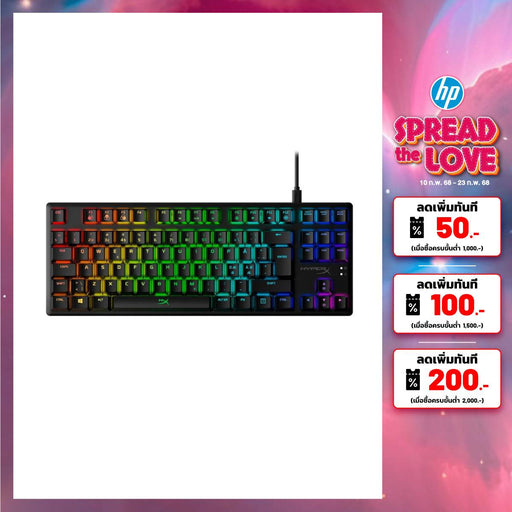 คีย์บอร์ด HyperX Gaming Alloy Origin Core Blue Sw Tkl 4p5p2ah - akl สีดำ - SpeedCom