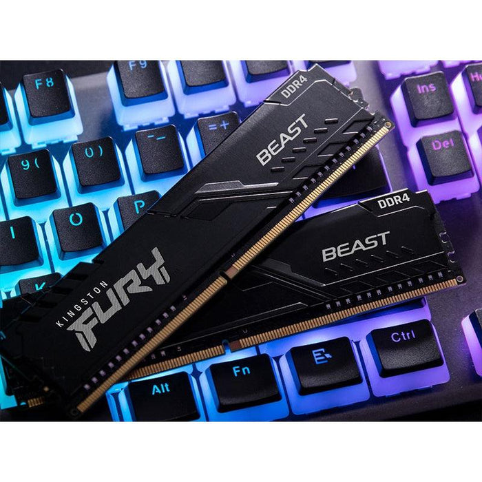 หน่วยความจำ แรม พีซี Kingston FURY BEAST 16GB(16GBX1) DDR4 BUS3200MHz KF432C16BB/16 สีดำ - SpeedCom