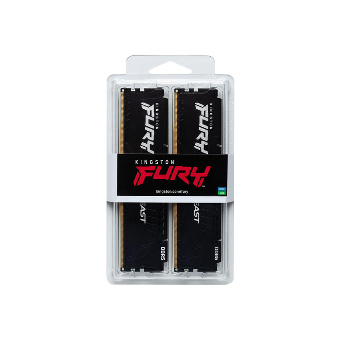 หน่วยความจำ แรม พีซี Kingston FURY BEAST 16GB(8GBX2) DDR5 BUS5200MHz KF552C40BBK2-16 สีดำ - SpeedCom