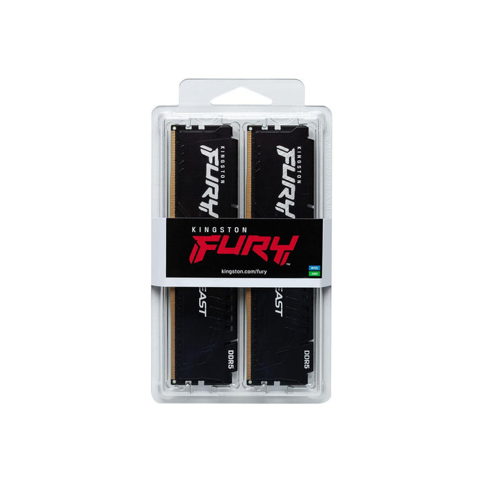 หน่วยความจำ แรม พีซี Kingston FURY BEAST 32GB(16GBX2) DDR5 BUS5600MHz KF556C40BBK2-32 สีดำ - SpeedCom