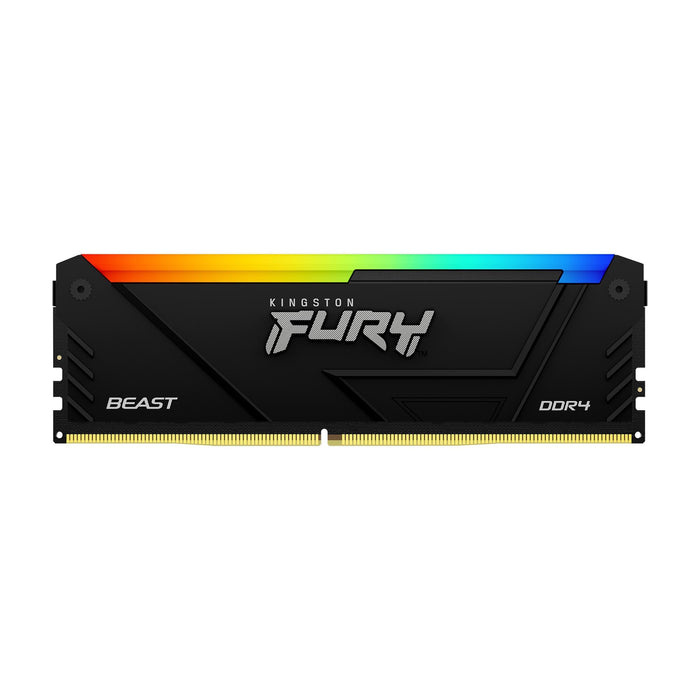 หน่วยความจำ แรม พีซี Kingston FURY BEAST RGB 16GB(8GBX2) DDR4 BUS3600MHz KF436C17BBAK2/16 สีดำ - SpeedCom