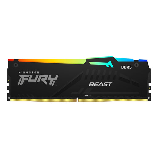 หน่วยความจำ แรม พีซี Kingston FURY BEAST RGB 16GB(8GBX2) DDR5 BUS5200MHz KF552C40BBAK2-16 สีดำ - SpeedCom