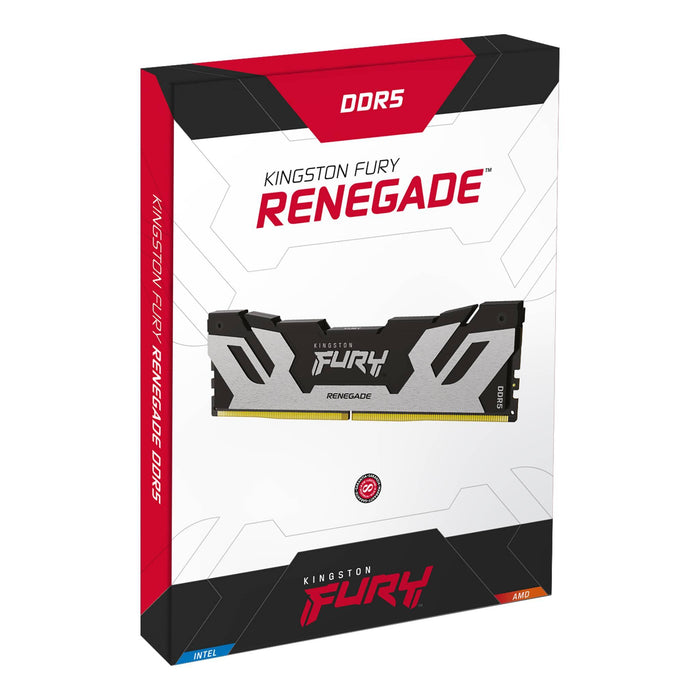 หน่วยความจำ แรม พีซี Kingston FURY RENEGADE 48GB(48GBX1) DDR5 BUS6000MHz KF560C32RS-48 สีเงิน - SpeedCom