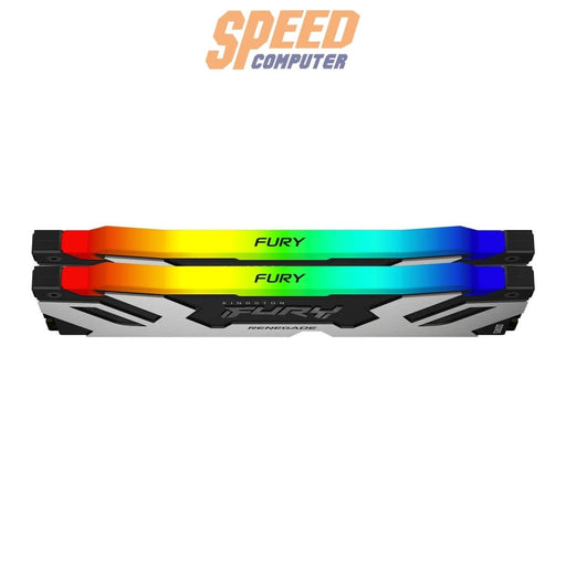 หน่วยความจำ แรม พีซี Kingston FURY RENEGADE RGB 32GB(16GBX2) DDR5 BUS7200MHz KF572C38RSAK2 - 32 สีเงิน - SpeedCom