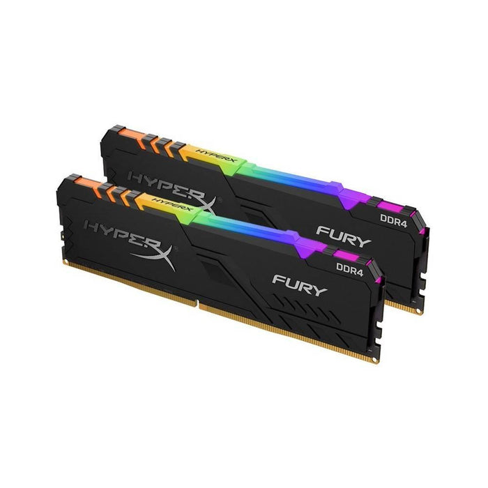 หน่วยความจำ แรม พีซี Kingston HYPER-X FURY RGB 16GB(8GBX2) DDR4 BUS3600MHz HX436C17FB3AK2/16 สีดำ - SpeedCom