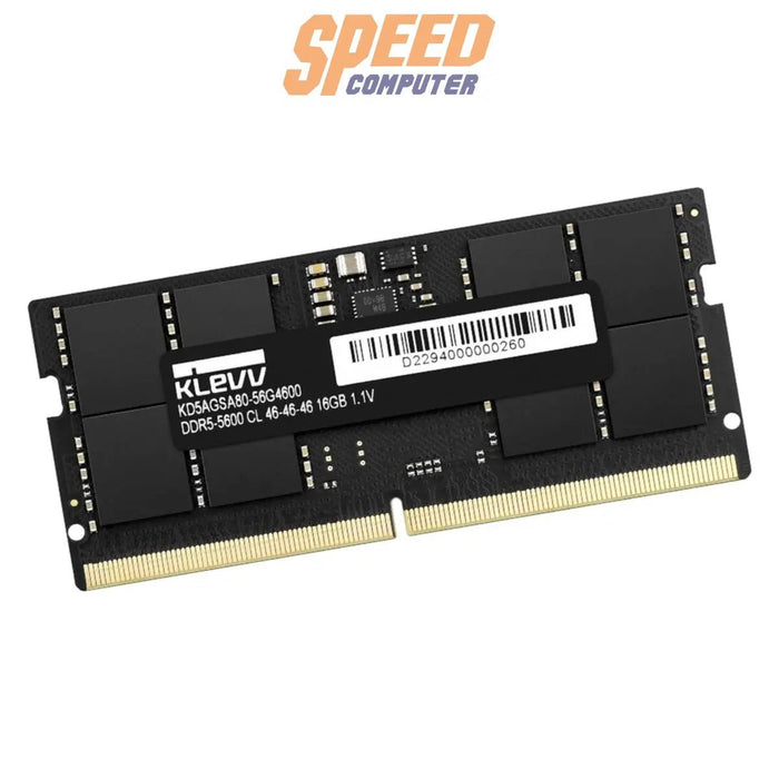 หน่วยความจำ แรม โน๊ตบุ๊ค KLEVV 16GB DDR5 BUS 5600 KD5AGSA80 - 56G460A - SpeedCom