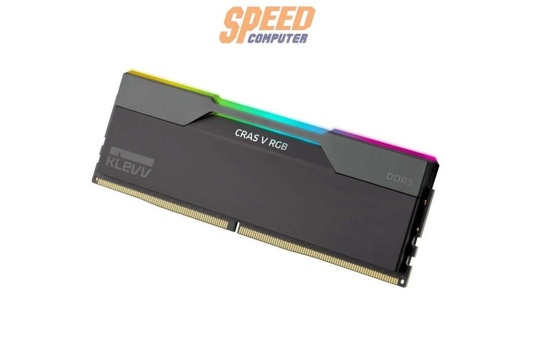 หน่วยความจำ แรม พีซี KLEVV CRAS V RGB 32GB (16GBX2) DDR5 6000MHz KD5AGUA80 - 60A300G สีดำ - SpeedCom