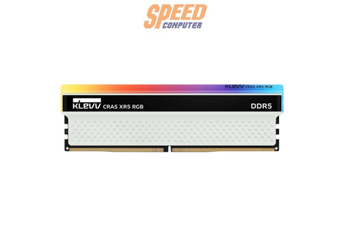 หน่วยความจำ แรม พีซี KLEVV CRAS XR5 RGB 32GB (16GBX2) DDR5 6000MHz KD5AGUA80 - 60A320S สีขาว - SpeedCom