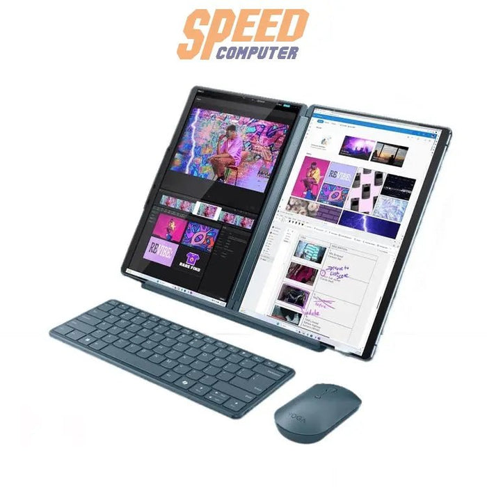 โน๊ตบุ๊ค Lenovo Yoga Book 9 13IMU9 83FF001TTA Ultra 7 สีน้ำเงิน (Tidal Teal) - SpeedCom