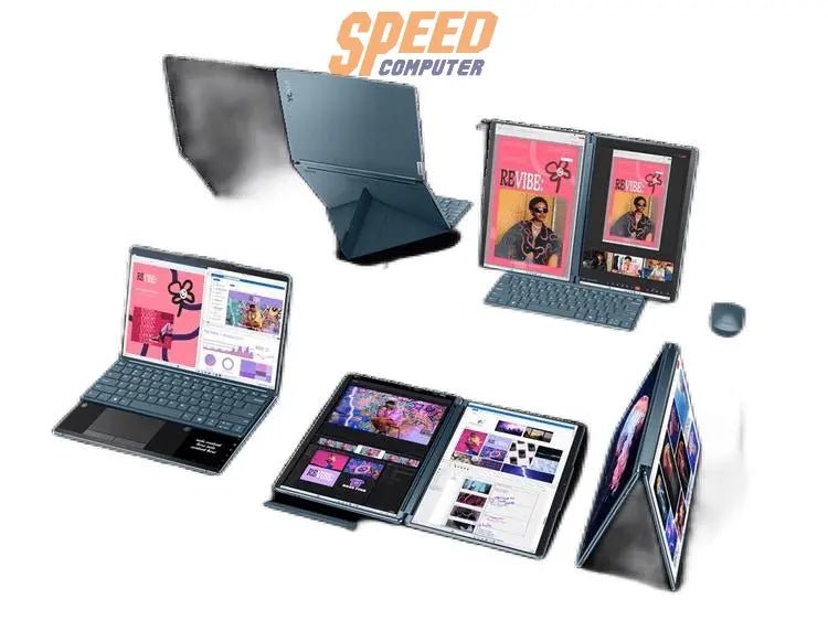 โน๊ตบุ๊ค Lenovo Yoga Book 9 13IMU9 83FF001TTA Ultra 7 สีน้ำเงิน (Tidal Teal) - SpeedCom