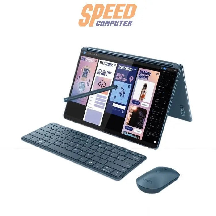 โน๊ตบุ๊ค Lenovo Yoga Book 9 13IMU9 83FF001TTA Ultra 7 สีน้ำเงิน (Tidal Teal) - SpeedCom