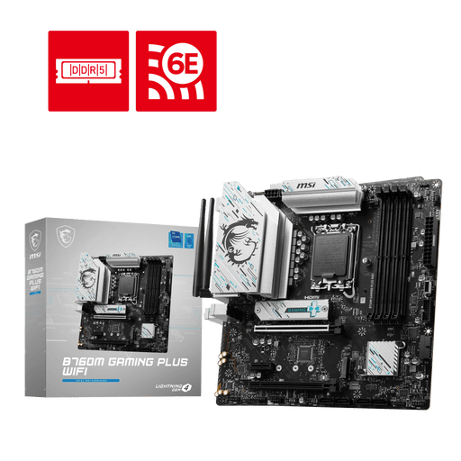 เมนบอร์ด MSI B760M GAMING PLUS WIFI DDR5 LGA1700 ATX - SpeedCom