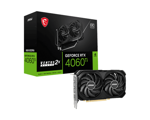 การ์ดจอ MSI GeForce RTX 4060Ti VENTUS 2X BLACK 8GB OC GDDR6 สีดำ - SpeedCom